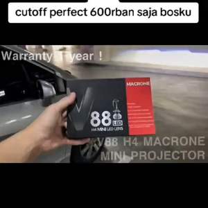 Lampu led mini projector mobil Xenia Xpander Panther Jazz H4 LED MACRONE V88 6000K Garansi 1tahun