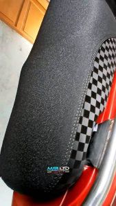 Sarung & Kulit Jok Motor Mio Sporty Z GT M3 X-Ride Motip CATUR 3D Kombinasi pasir jahit double stik bahan import