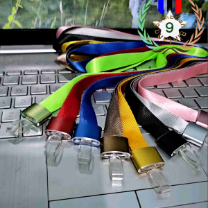 Tali Lanyard Holder Id Card Gantungan Id Card Akrilik Aluminium Motif Solid
