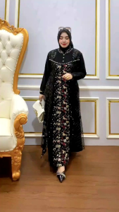 REALPICT COD DRESS CASUAL KODE 014 BAHAN CERUTY MIX TILLE GARDEN TERMURAH BEST SELLER TANGAN PERTAMA KONVEKSI / PRINTING / MOTIF PREMIUM GAMIS PESTA GAMISPREMIUM