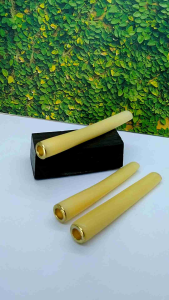 Pipa Klokotan Tulang Kerbau Bulat Minimalis Kristal B108