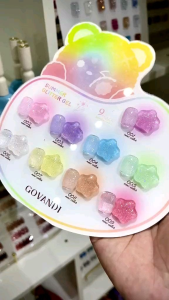 sét sơn thạch nhũ Govandi 9 màu tặng kèm bảng màu