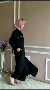 GAMIS POLO LINEN / VARIASI MUTIARA PAYET / GAMIS DRESS POLO LINEN / GAMIS SYARI POLO LINEN