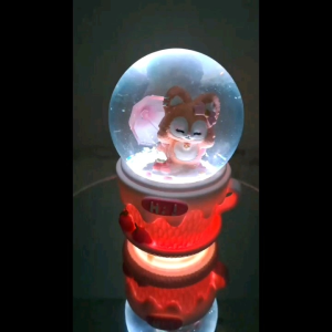 Kotak Musik Snowball Bola Kristal Salju Kitti Waterball Snowglobe