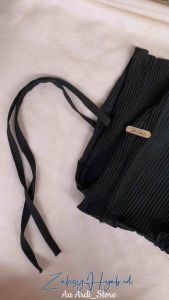 Bergo Maryam Tali Plisket Ceruty Lidi Full: Pashmina Plisket & Kerudung Instan Termurah