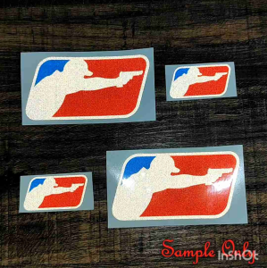 shooter sports 3M reflective printed laminated sticker for cars motorcyle gadget etc