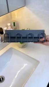 Giá Treo Bàn Chải Đánh Răng Kèm Cốc 2 Ngăn 3 Ngăn 4 Ngăn Kệ Khay Đựng Đồ Nhà Tắm Nhôm Thép Không Rỉ Tiện Dụng