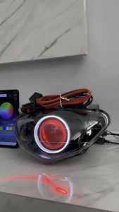Lampu Depan Mio Lama sporty custome Biled ASLI Projector 25in Devil RGB + Relay