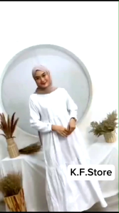 Gamis Polos Seri Putih Buat Umroh Dan Haji / Gamis Putih Polos / Gamis Polos