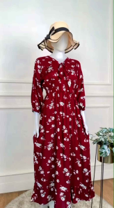 Daster Gamis Semata Kaki & Dress Lengan 3/4 Rayon