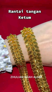 [BT5082] Zhulian Rantai tangan Daun Ketum Emas Saduran Anti Karat/ Bracelet Gold Plated Jewellery