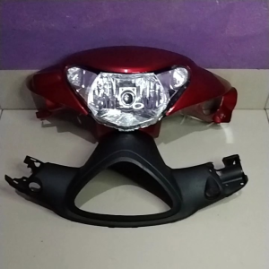 Batok kepala depan belakang Plus Reflektor Lampu depan yamaha Mio Smile merah maroon