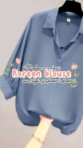 Blouse Wanita Korea Terbaru 2023 Pinka Nyaman Dipakai & Tidak Menerawang