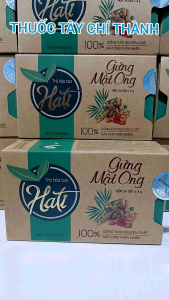 Trà hòa tan HATI 100% GỪNG và MẬT ONG Ấm bụng dễ tiêu hóa giải cảm hộp 24 gói.