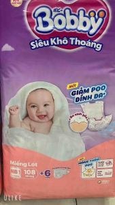 Tã Miếng Lót Bobby dành cho bé sơ sinh NB1*108 miếng NB1*64 miếng NB2 *60 miếng / Bĩm dán Bobby sơ sinh