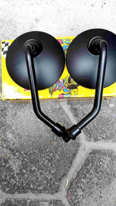 SPION VESPA PENDEK BLACK HITAM SPION MOTOR SPION BULAT KACA CEMBUNG UNIVERSAL HONDA YAMAHA MOTOR VESPA BEAT VARIO SCOOPY FINO MIO FAZIO DLL