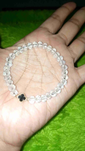 Gelang Ceko Bening Bunga Hitam 0 2 Gram