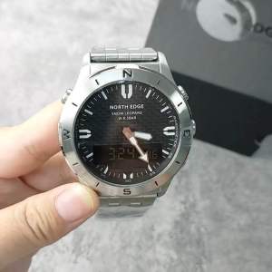 NORTH EDGE Snow Leopard Mens Sports Digital Watches Business Luxury Watch For Men Waterproof 50M Altimeter Compass Backlight