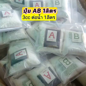 1 ลิตร ปูน AB สำหรับปลูกผัก ซึ่งสามารถปลูกผักไฮโดรโปนิกส์ รวมกับสูตรเข้มข้น
