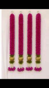 *Golden Lotus Bud Gajra Hanging – Set of 5 Strings Decorate your home for Ganesh Chaturthi Diwali Janmashtami