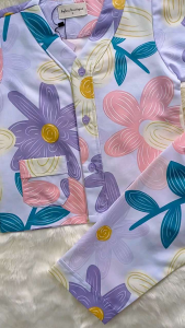 Piyama Anak Perempuan Bahan Katun Adem Tanpa Kerah Variasi Kerah Y