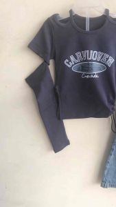 Setelan anak perempuan 2902 sabrina brown jeans layer import