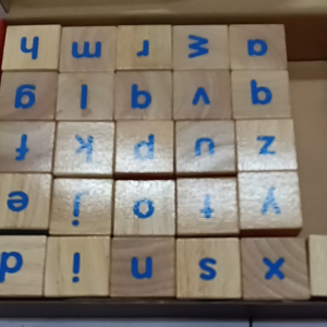 26pcs Kids Montessori EarlyLearning Resources Wooden Alphabet Letters Digital ABC Cube Blocks
