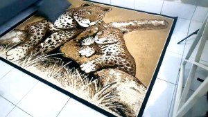 Karpet Permadani Motif Binatang Panda Harimau Animal Print Kulit Binatang Africa 160x210 cm