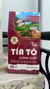Trà Thảo Mộc Tía Tô Xương Khớp 80 túi lọc 400gr giảm đau xương khớp đào thải axit làm sáng da giảm sạm nám