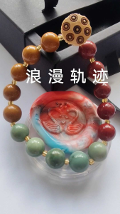MHU-0045 阿拉善|木质莲蓬|琉璃隔珠 Alashan Agate|Wooden Lotus Pod 天然水晶 女款手链 孤品原创设计 crystal bracelet Handmade Gelang Tangan Perempuan