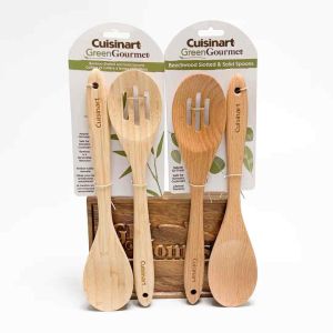 Cuisinart Green Gourmet 12.5-inch Slotted and Solid Spoons Variation: Beechwood or Bamboo