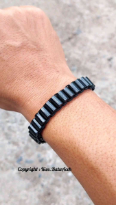 Gelang Tasbih Batu Giok Black Jade Original Asli Aceh Tabung Rantai 33 Butir