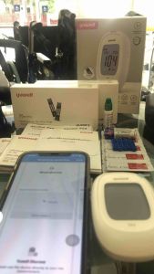 Yuwell เครื่องตรวจน้ำตาลในเลือด รุ่น582 (Bluetooth) - ระบบตรวจสุขภาพ 582 มมแดงใหม่