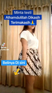 Rok Midi Seksi Batik Katun Poli