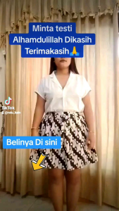 Rok Batik Pendek Midi Batik Katun Motif Random