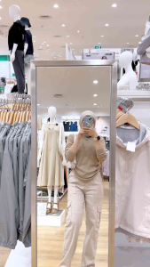 BGS RORA CARGO PANTS - CELANA CARGO WANITA KATUN TWILL COMBED STRECH HIGHWAIST LOOSE KOREAN STANDAR - SUPER JUMBO