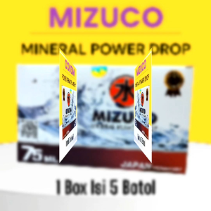 Distributor Mizuco Mineral Power Drop 1 Box Isi 5 Botol Original
