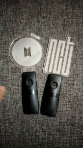 LIGHTSTICK FANMADE MULTI COLOUR HANDLE HITAM BISA CUSTOM KPOP GROUPBAND POP INDO ARTIS BRAND LOGO DAN BISA CUSTOM