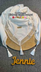 JILBAB TERBARU SEGI EMPAT RENDA ALINA BY CLARISSA BAHAN VOAL PREMIUM