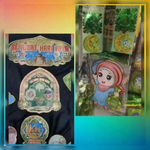 TEMPELAN IDUL FITRI 3D / GANTUNGAN LEBARAN GLITTER / HIASAN LEBARAN IDUL FITRI TERBARU