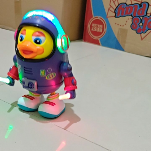 mainan anak bebek luar angkasa joget/mainan anak robot Dancing Space duck Dance /mainan robot captain amerika