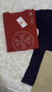 Premium wear 100 % cotton T 0r y rhinestones shirt