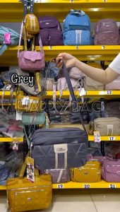 Tas Selempang Wanita Chibao Kanvas Bordir 6Sleting CB107-22