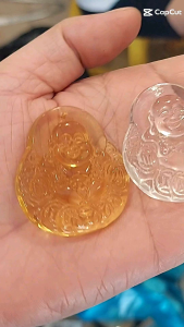 Mặt dây chuyền đá pha lê Phật Di Lặc mang lại May Mắn Hạnh phúc và Tài Lộc + dây đeo.