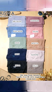 New Arrivals Siria + Inner Jilbab Kerudung Hijab Khimar Bergo Instan Syari standar Jersey Jersy Strada Bertekstur Warna Hitam Lancip Non Pet Ped Premium Berlabel Polos Murah Terbaru 2023 2024