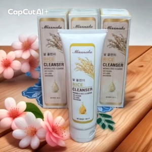 Missnala ชุด3ชิ้นโฟมล้างหน้า ช่วยทำความสะอาดผิวหน้าได้อย่างล้ำลึก จากสารสกัดจากข้าว