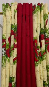 Christmas Red(cretona fabric)5ft-10ft length 56”width ONHAND ITEMS