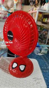 Kipas meja Karakter merek Welhome Portable Mini 10 inch Kipas Dinding Tembok Spiderman SNI MJ Elektric