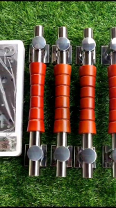 Hendel pintu isi 4 gagang pintu Model Dahlia Warna Natural panjang 33cm