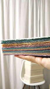 Fairy Lights Journal - READY STOCK/ art journaling/ scrapbook deco/ 6pcs handmade dreamy pastel embossed papers